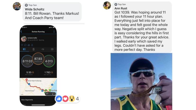 Comrades Marathon runner success story