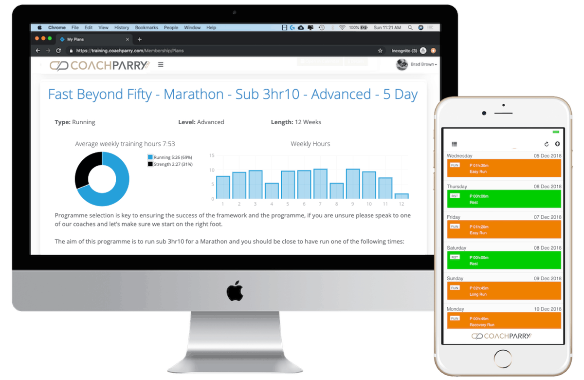 Faster Beyond 50 training app on multiple devices